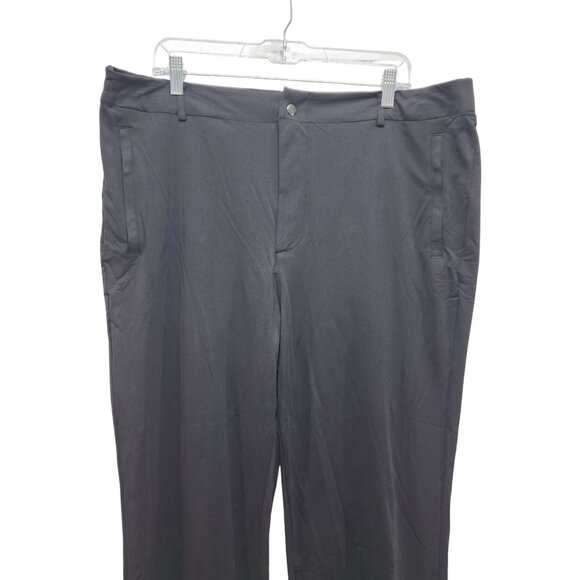 Mens Black Dress Pants Size 38W 30L Polyester & Elastane Blend - Picture 3 of 8